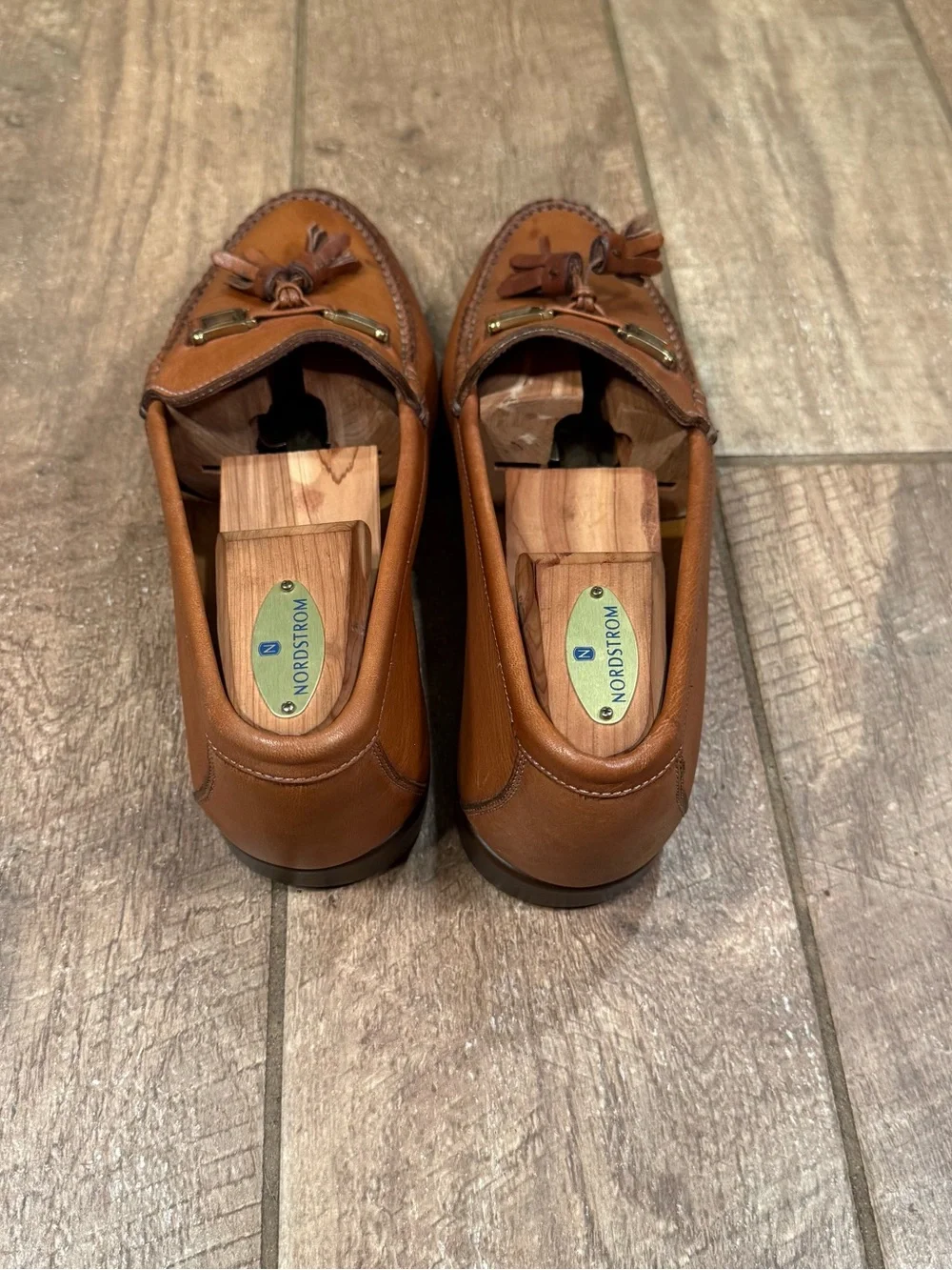 Bruno Magli Men’s Size 8.5 M Tan Leather Tassel Loafers Made In Italy